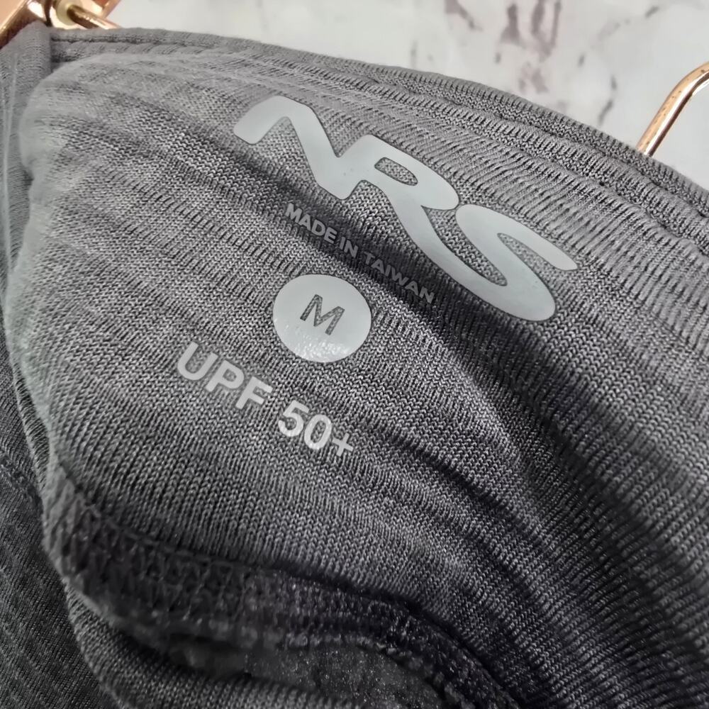 NRS Leggings Womens Medium Gray Micro Grid Fleece High Rise Baselayer UPF Hiking - Picture 3 of 11